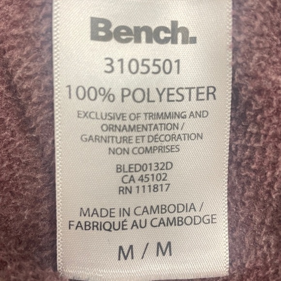Bench Hoodie Purple/Lt Burgundy  Sz M - Picture 6 of 9